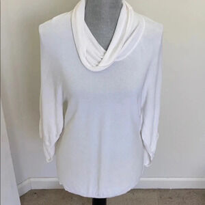 Michelle Nicole White Cowl Neck Top